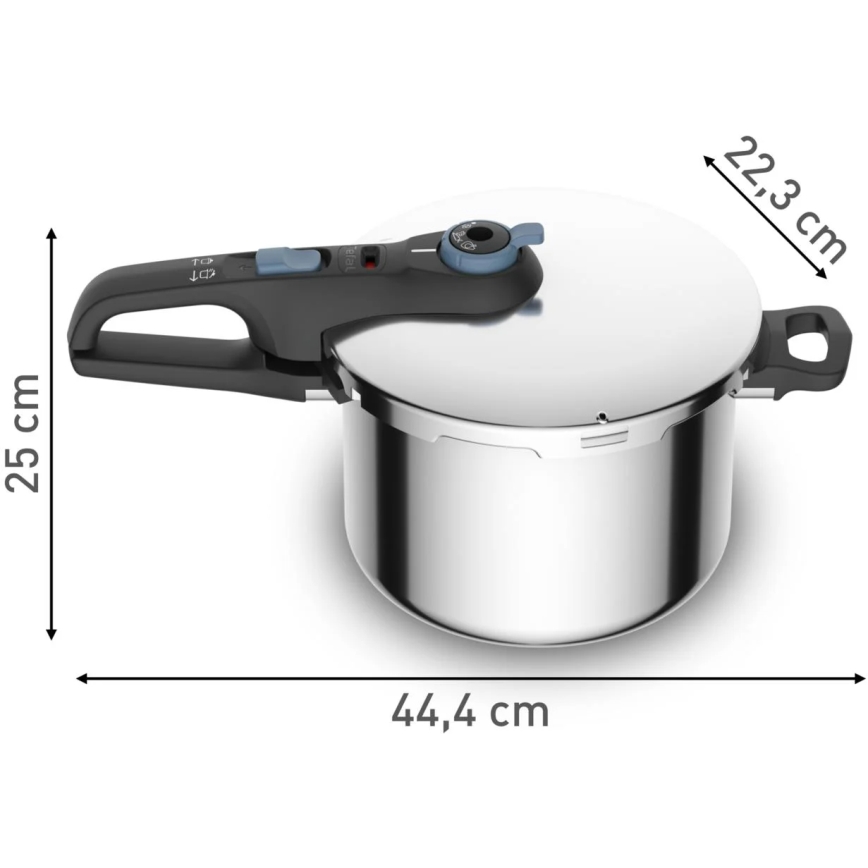 Tefal - Lonec na pritisk 6 l SECURE TRENDY nerjaveče