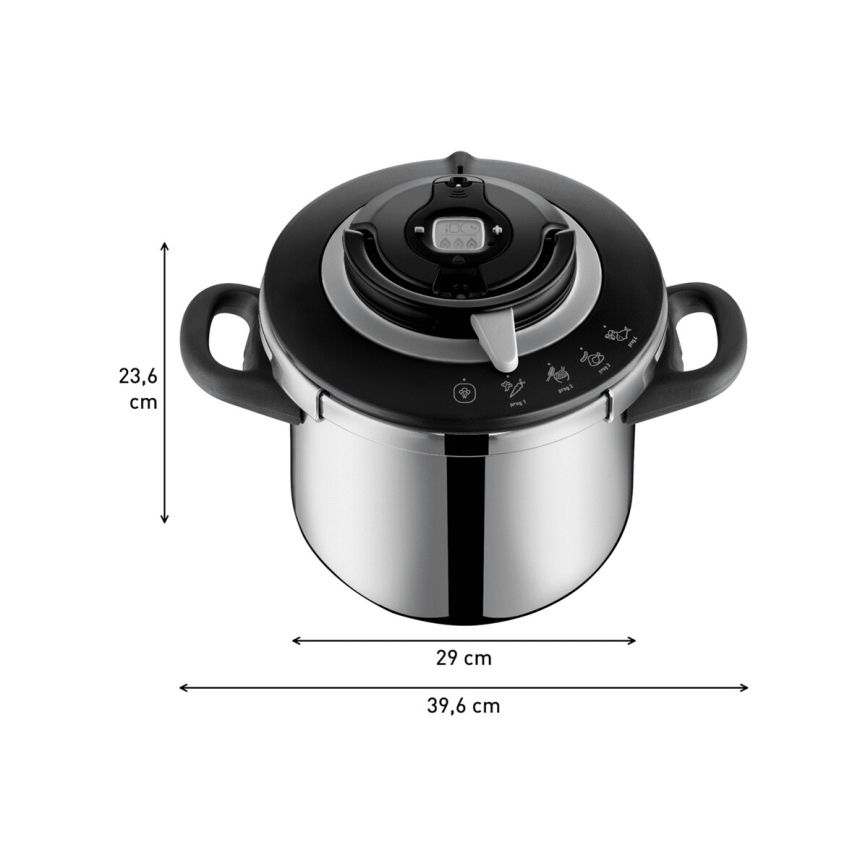 Tefal - Lonec na pritisk 8 l CLIPSO+ CHEF nerjaveče jeklo
