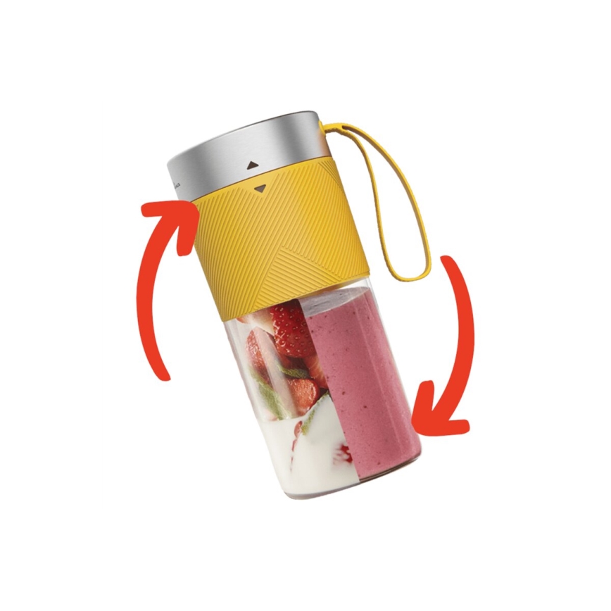 Tefal - Mešalnik za smoothije BLENDFORCE 50W/5V 1200 mAh rumena