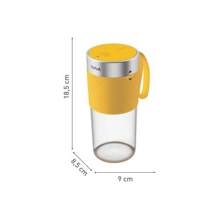 Tefal - Mešalnik za smoothije BLENDFORCE 50W/5V 1200 mAh rumena