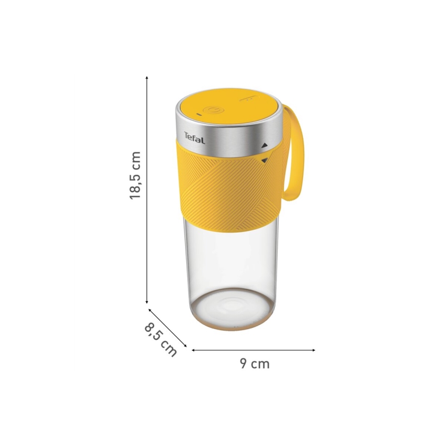Tefal - Mešalnik za smoothije BLENDFORCE 50W/5V 1200 mAh rumena