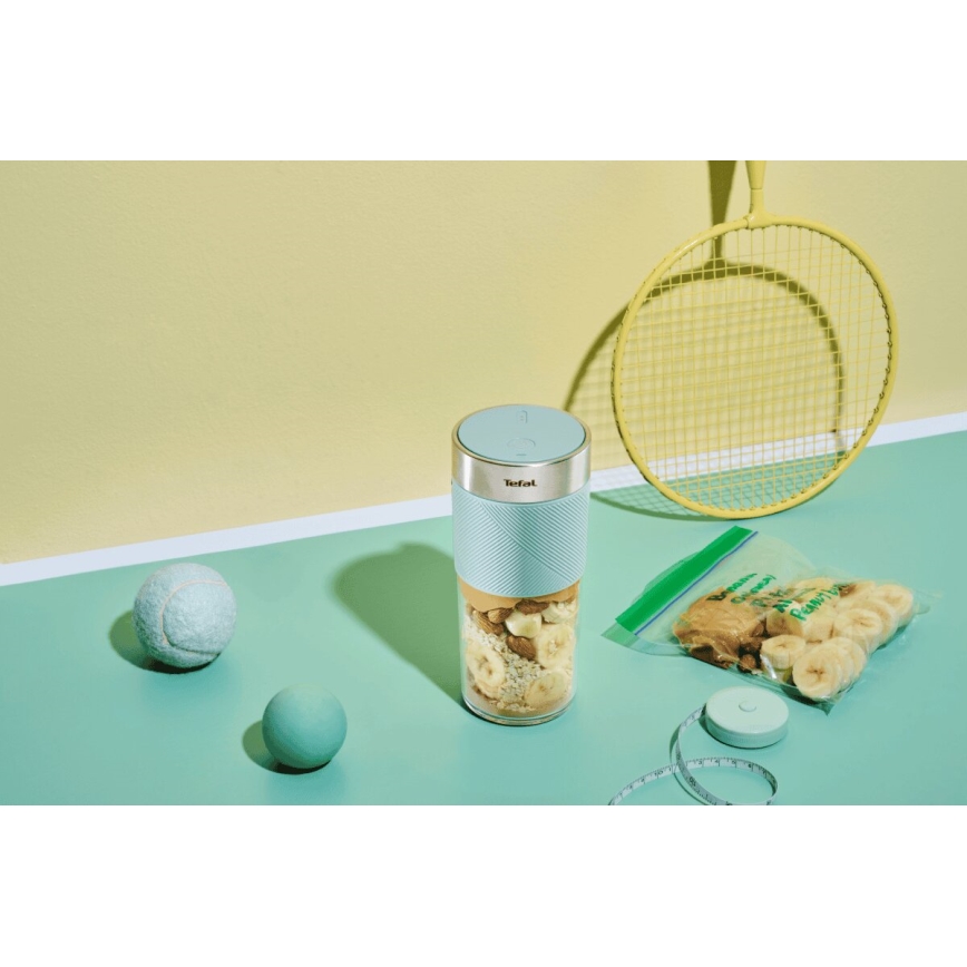 Tefal - Mešalnik za smoothije BLENDFORCE 50W/5V 1200 mAh mint