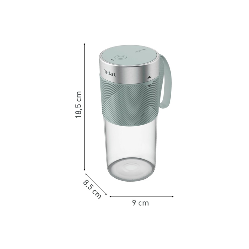 Tefal - Mešalnik za smoothije BLENDFORCE 50W/5V 1200 mAh mint