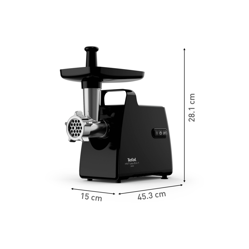 Tefal - Mlinček za meso 6v1 2000W/230V črna