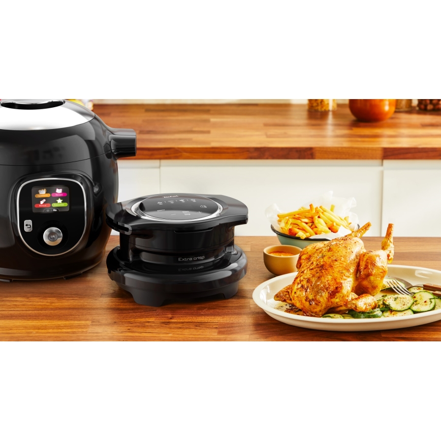 Tefal - Večfunkcijski električni lonec pod tlakom z dodatki 6 l 1600W/230V črna