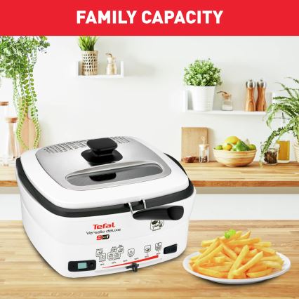 Tefal - Multifunkcijski cvrtnik 9v1 VERSALIO DE LUXE 1600W/230V 2 l bela
