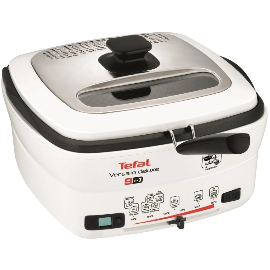 Tefal - Multifunkcijski cvrtnik 9v1 VERSALIO DE LUXE 1600W/230V 2 l bela
