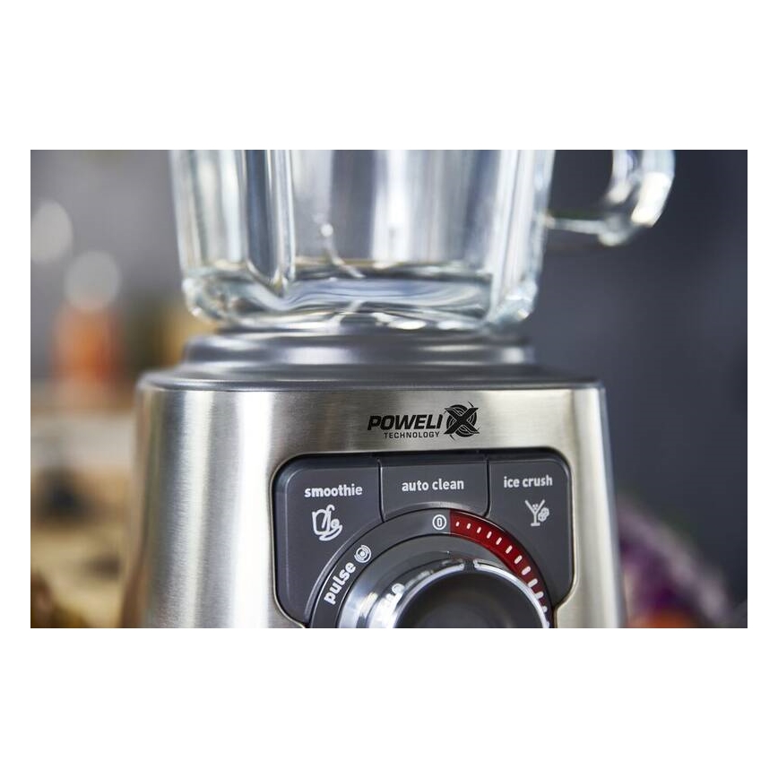 Tefal - Namizni mešalnik 2 l PERFECTMIX+ 1200W/230V mat krom/črna