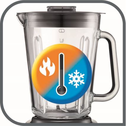 Tefal - Namizni mešalnik 2 l PERFECTMIX+ 1200W/230V mat krom/črna