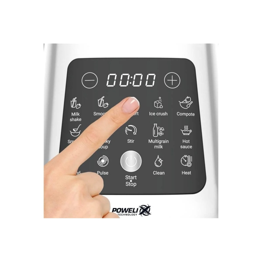 Tefal - Namizni mešalnik 2 l PERFECTMIX+ 1400W/230V mat krom