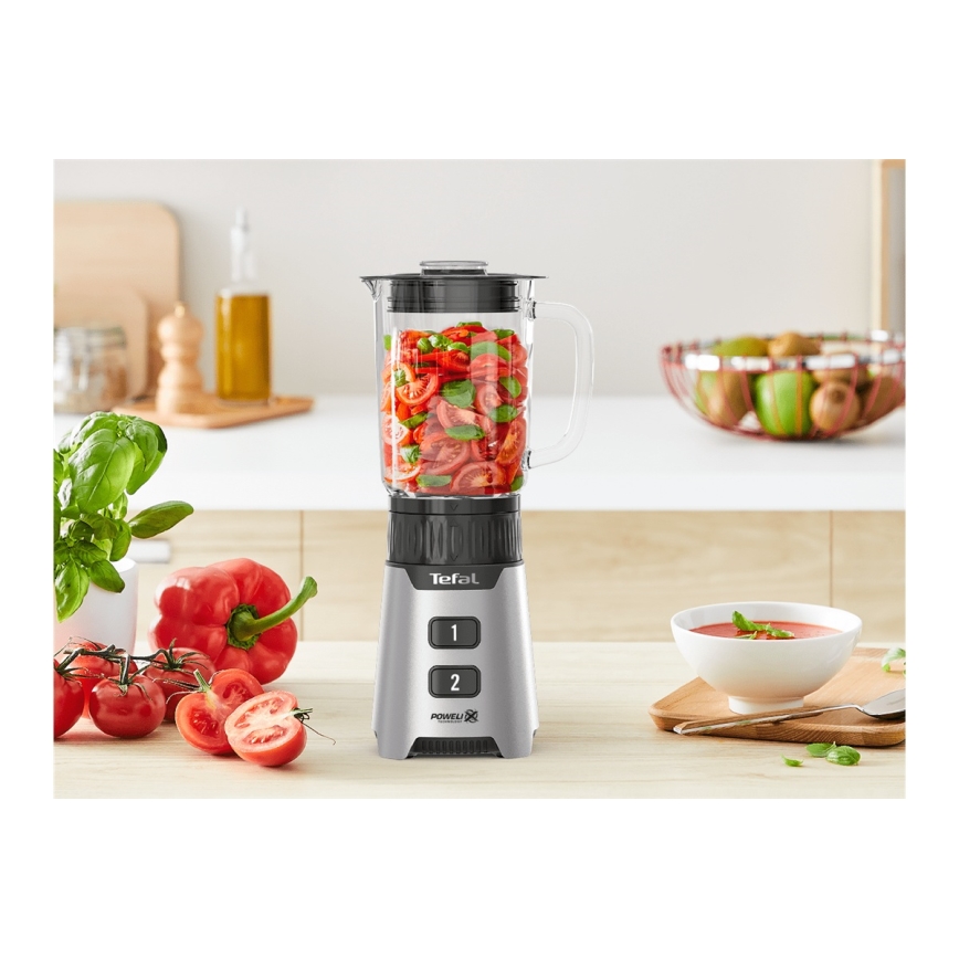 Tefal - Namizni mešalnik BLENDFORCE 400W/230V nerjaveče jeklo/črna