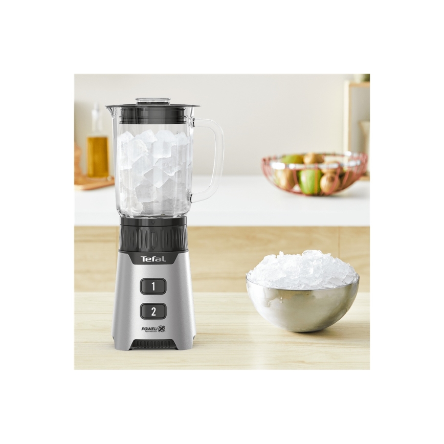 Tefal - Namizni mešalnik BLENDFORCE 400W/230V nerjaveče jeklo/črna