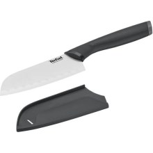 Tefal - Nož iz nerjavečega jekla santoku COMFORT 12,5 cm krom/črna
