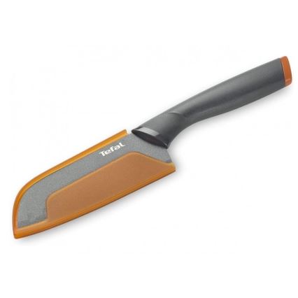 Tefal - Nož iz nerjavečega jekla santoku FRESH KITCHEN 12 cm siva/oranžna