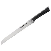 Tefal - Nož za kruh iz nerjavečega jekla ICE FORCE 20 cm krom/črna