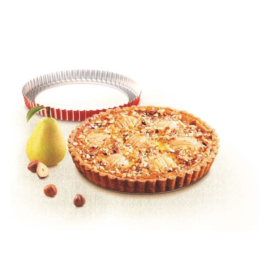 Tefal - Oblika za torto s snemljivim dnom DELIBAKE 28 cm rdeča