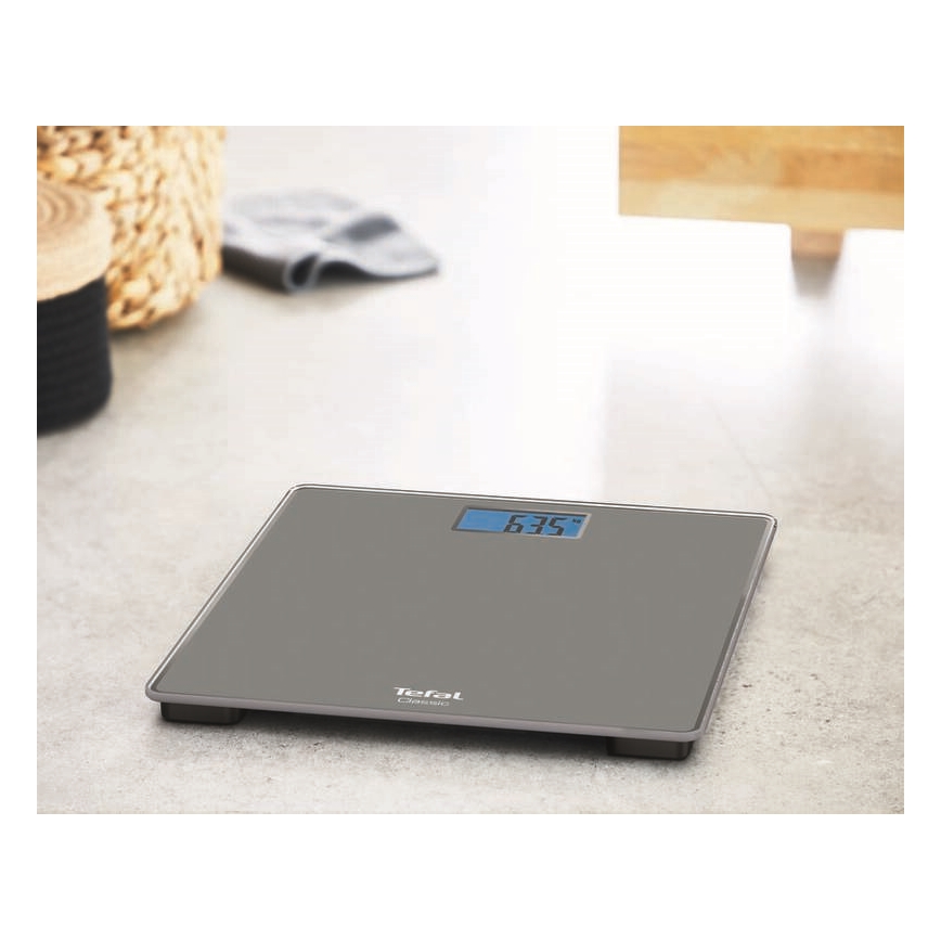 Tefal - Osebna tehtnica CLASSIC 2xAAA siv