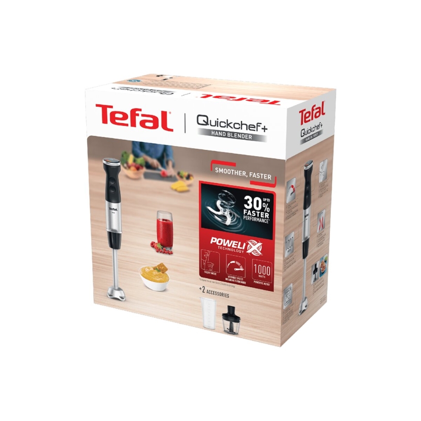 Tefal - Palični mešalnik QUICKCHEF 1000W/230V črna