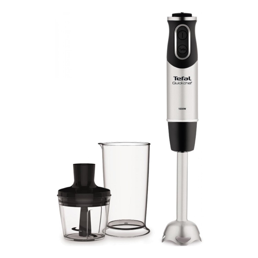 Tefal - Palični mešalnik QUICKCHEF 2v1 1000W/230V mat krom/črna