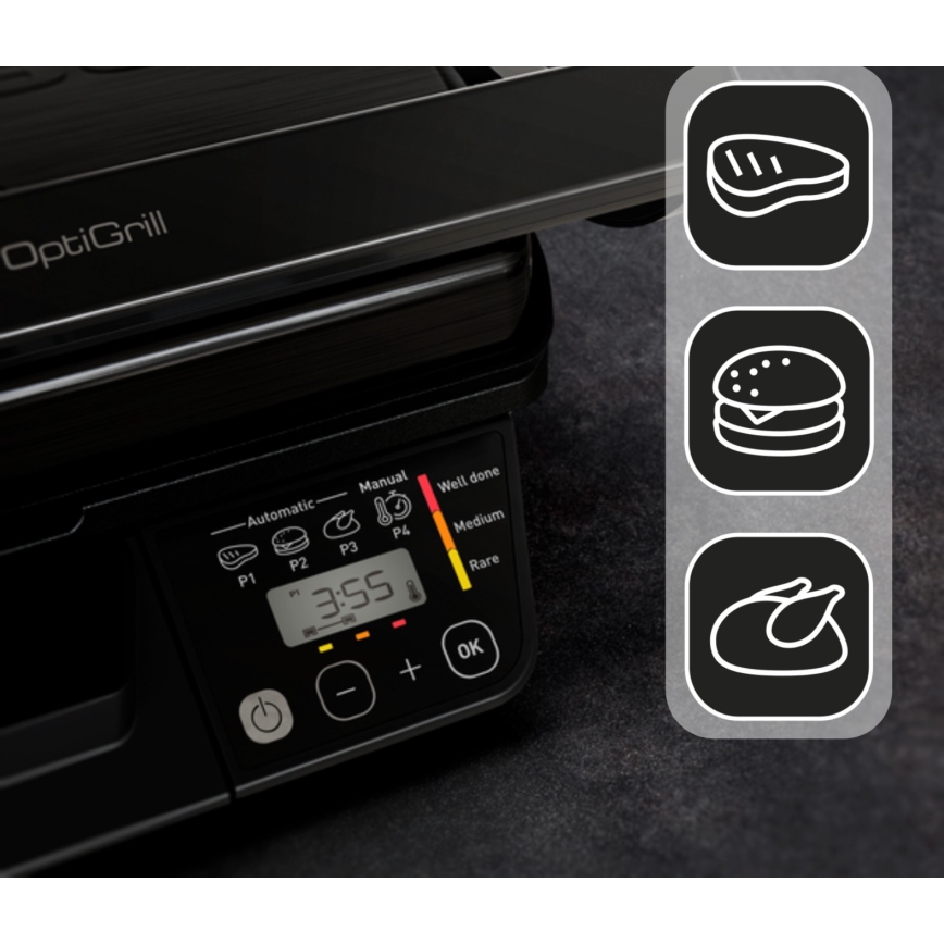 Tefal - Pametni električni žar Tefal OPTIGRILL 2000W/230V