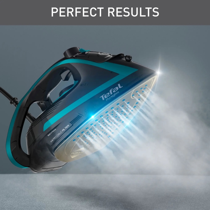 Tefal - Parni likalnik PUREGLISS 3000W/230V turkizna/črna