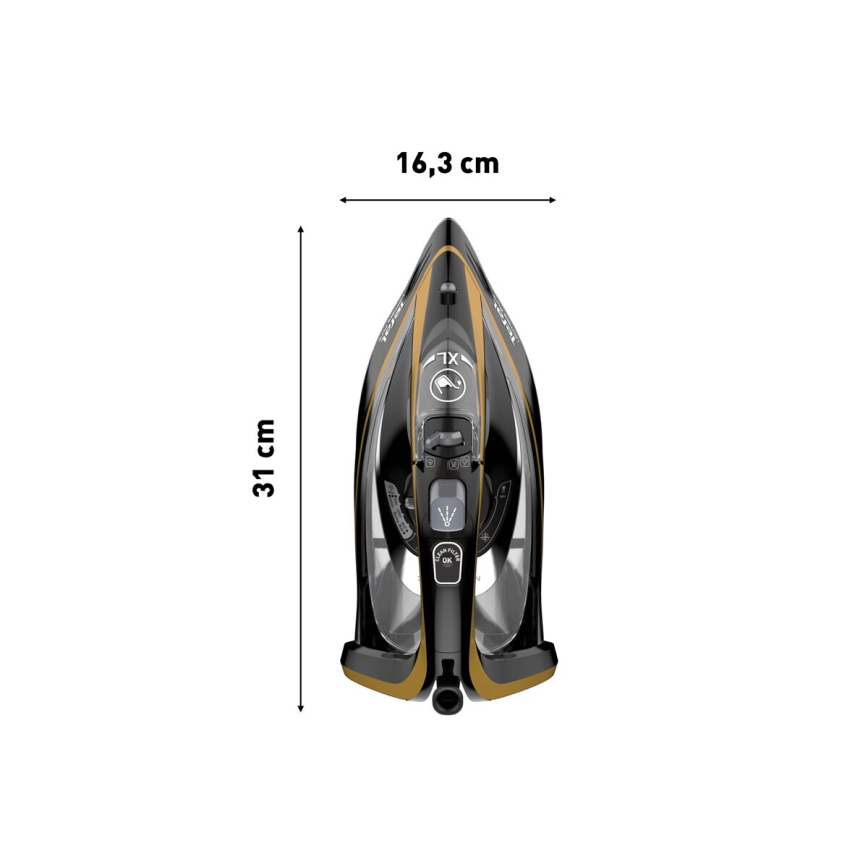 Tefal - Parni likalnik ULTIMATE PURE 3000W/230V zlata/črna