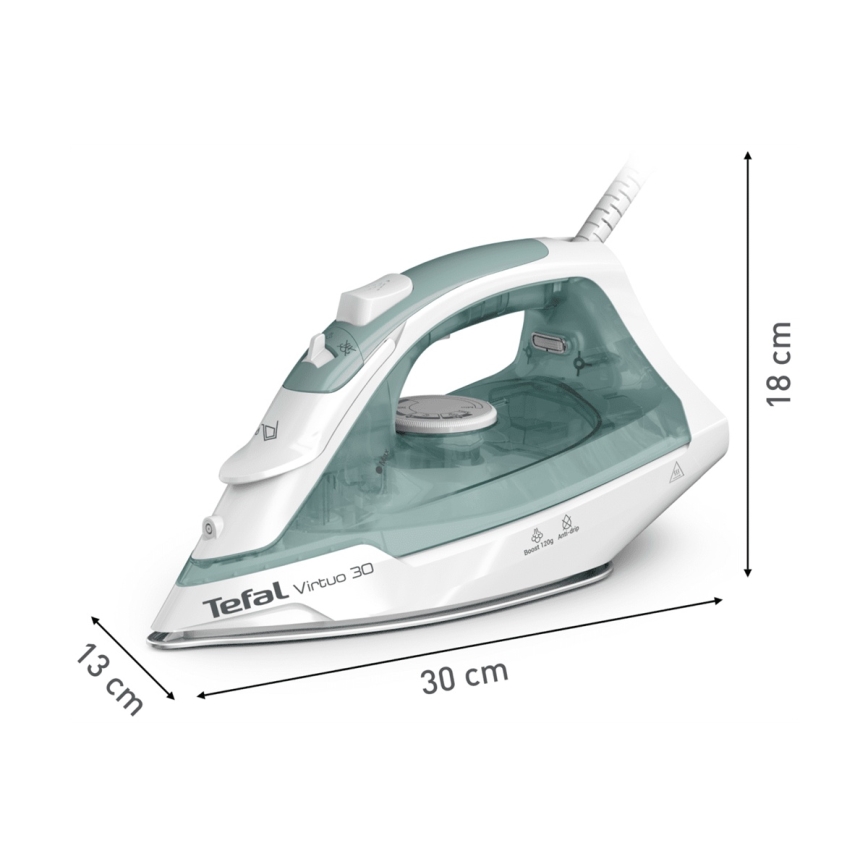 Tefal - Parni likalnik VIRTUO 2000W/230V zelena