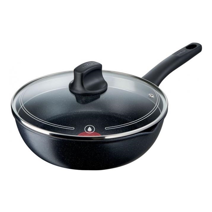 Tefal - Ponev s pokrovom BLACK STONE 26 cm