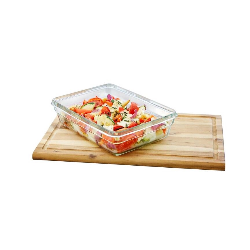 Tefal - Posoda za hrano 0,45 l MSEAL GLASS rdeča/steklo