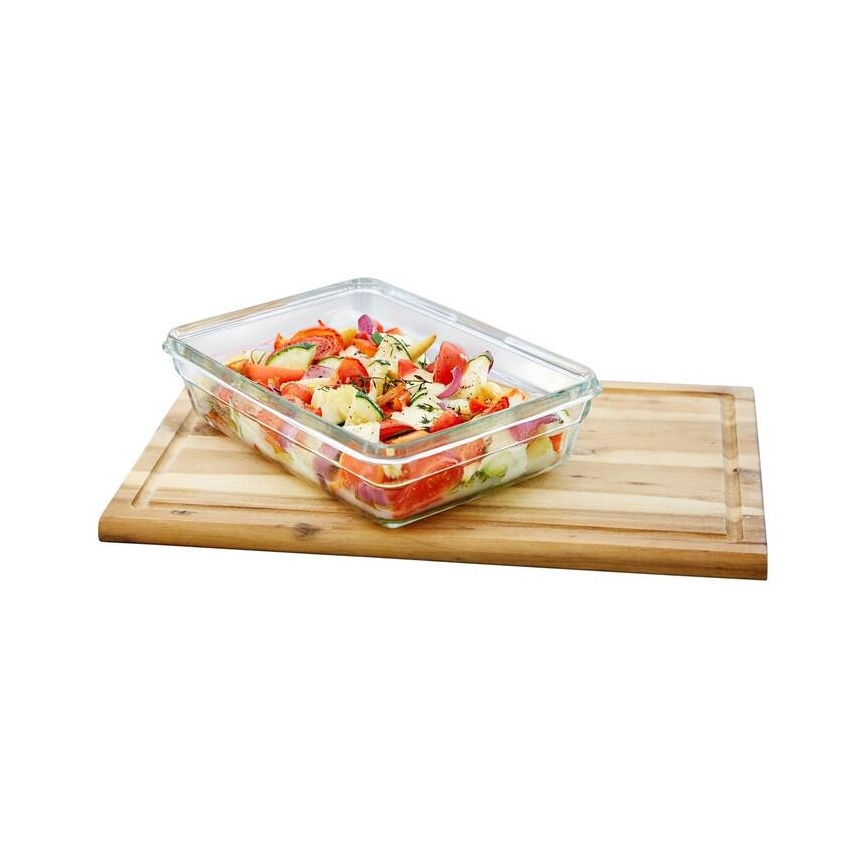 Tefal - Posoda za hrano 3 l MSEAL GLASS rdeča/steklo
