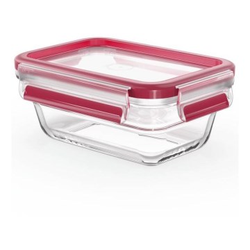 Tefal - Posoda za živila 0,45 l MSEAL GLASS rdeča/steklo