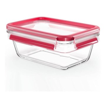 Tefal - Posoda za živila 0,85 l MSEAL GLASS rdeča/steklo