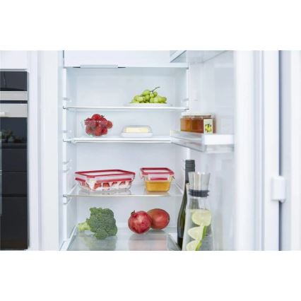 Tefal - Posoda za živila 1,3 l MSEAL GLASS rdeča/steklo