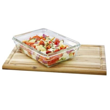 Tefal - Posoda za živila 2 l MSEAL GLASS rdeča/steklo