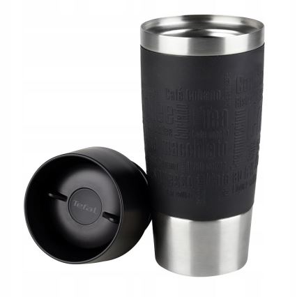 Tefal - Potovalna skodelica 360 ml TRAVEL MUG nerjaveče jeklo/črna