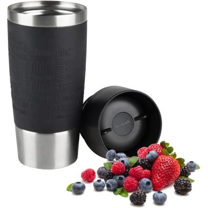 Tefal - Potovalna skodelica 360 ml TRAVEL MUG nerjaveče jeklo/črna