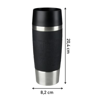 Tefal - Potovalna skodelica 360 ml TRAVEL MUG nerjaveče jeklo/črna