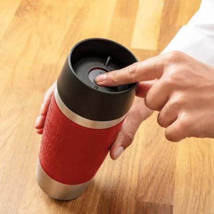 Tefal - Potovalna skodelica 360 ml TRAVEL MUG nerjaveče jeklo/rdeča