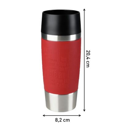 Tefal - Potovalna skodelica 360 ml TRAVEL MUG nerjaveče jeklo/rdeča