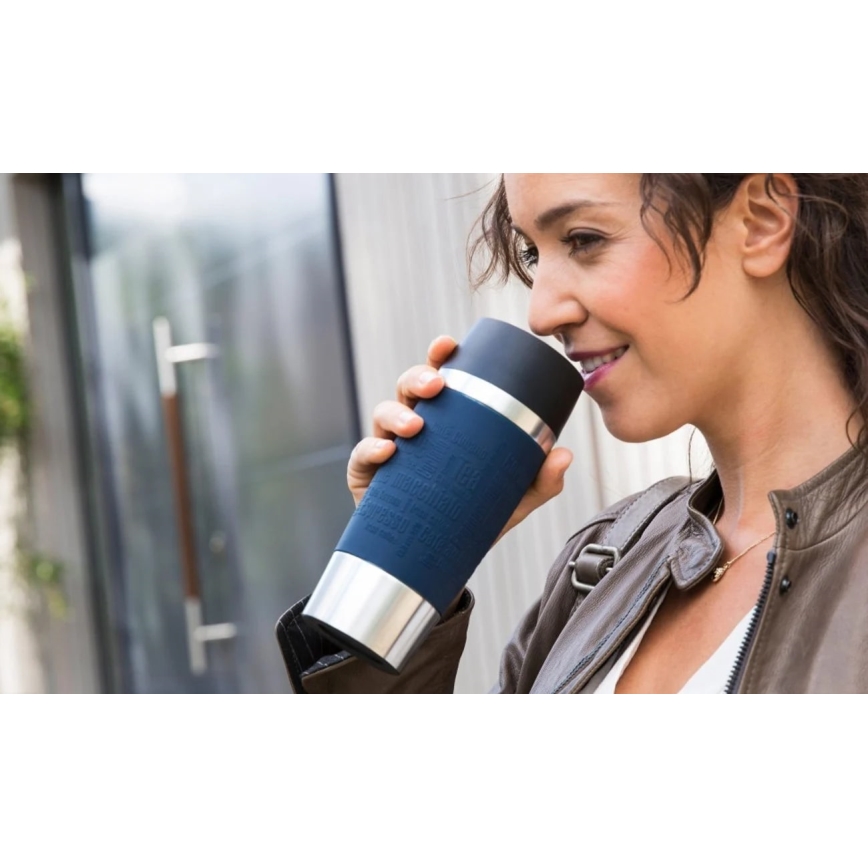 Tefal - Potovalna skodelica 360 ml TRAVEL MUG nerjaveče jeklo/temno modra