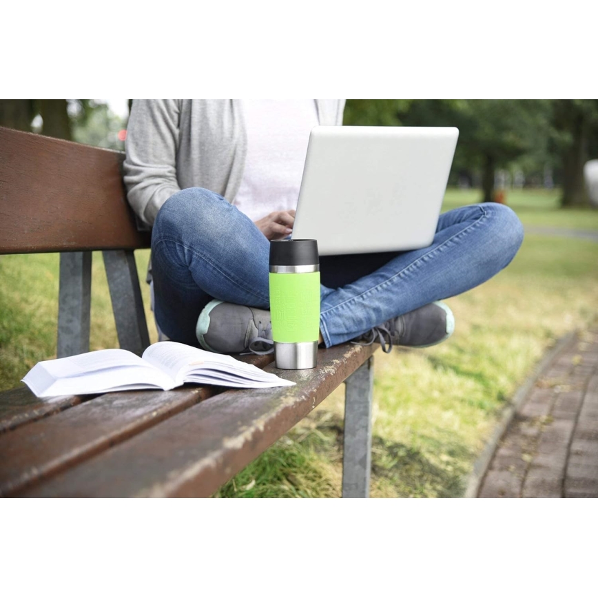 Tefal - Potovalna skodelica 360 ml TRAVEL MUG nerjaveče jeklo/zelena