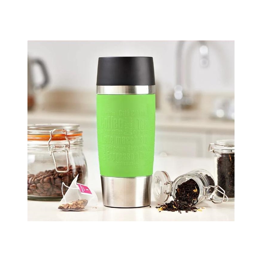 Tefal - Potovalna skodelica 360 ml TRAVEL MUG nerjaveče jeklo/zelena