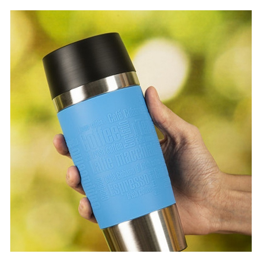 Tefal - Potovalna skodelica 360 ml TRAVEL MUG nerjaveče/svetlo modra