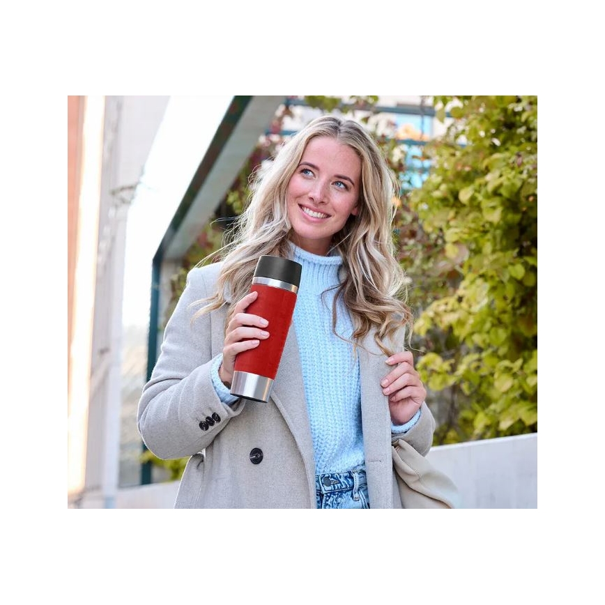 Tefal - Potovalna skodelica 500 ml TRAVEL MUG nerjaveče/rdeča