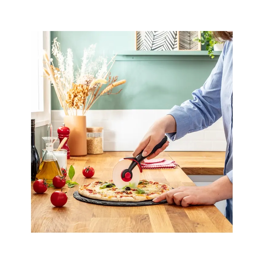 Tefal - Rezalnik za pico INGENIO nerjaveče jeklo/črna