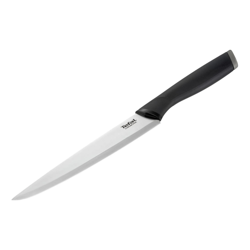Tefal - Rezbarski nož iz nerjavečega jekla COMFORT 20 cm sijajni krom/črna