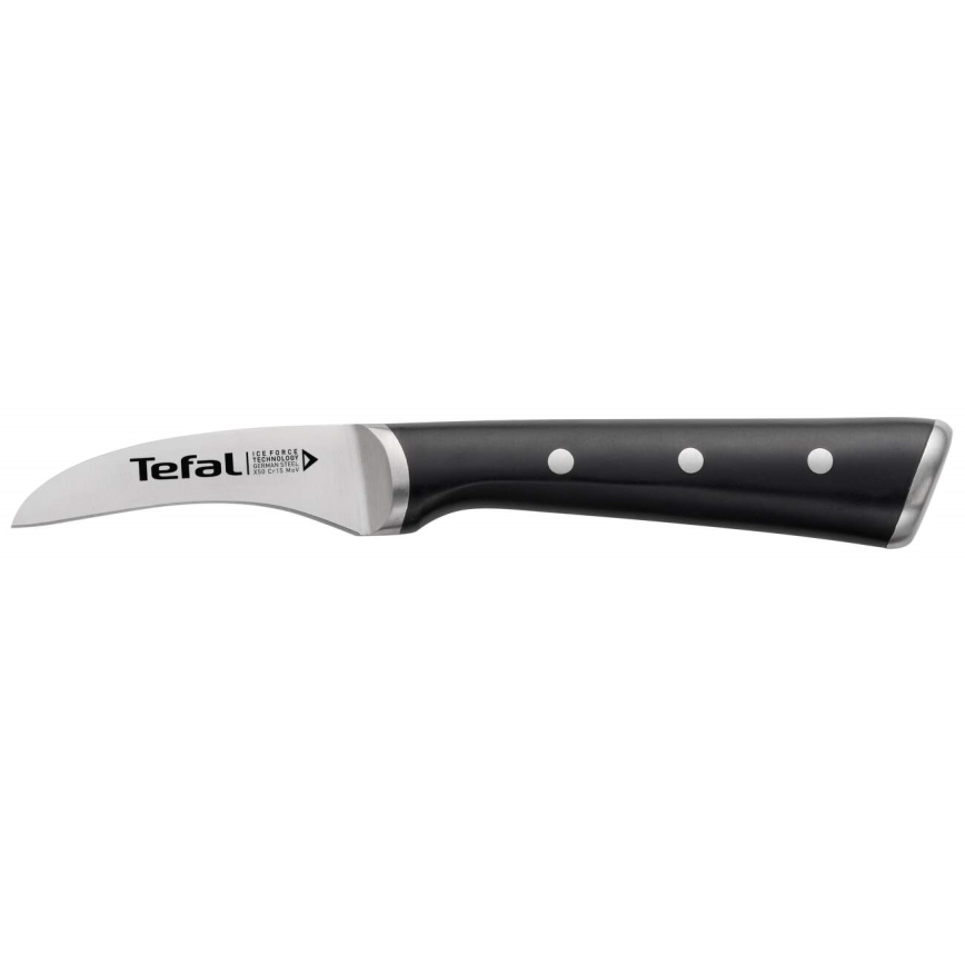 Tefal - Rezbarski nož iz nerjavečega jekla ICE FORCE 7 cm sijajni krom/črna