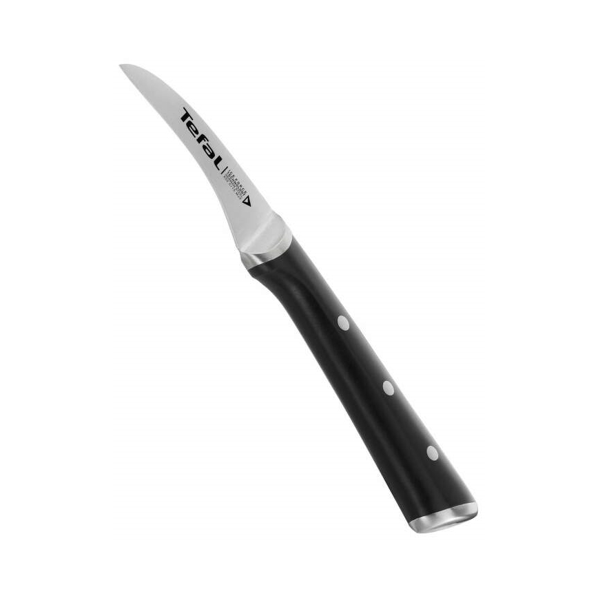 Tefal - Rezbarski nož iz nerjavečega jekla ICE FORCE 7 cm sijajni krom/črna