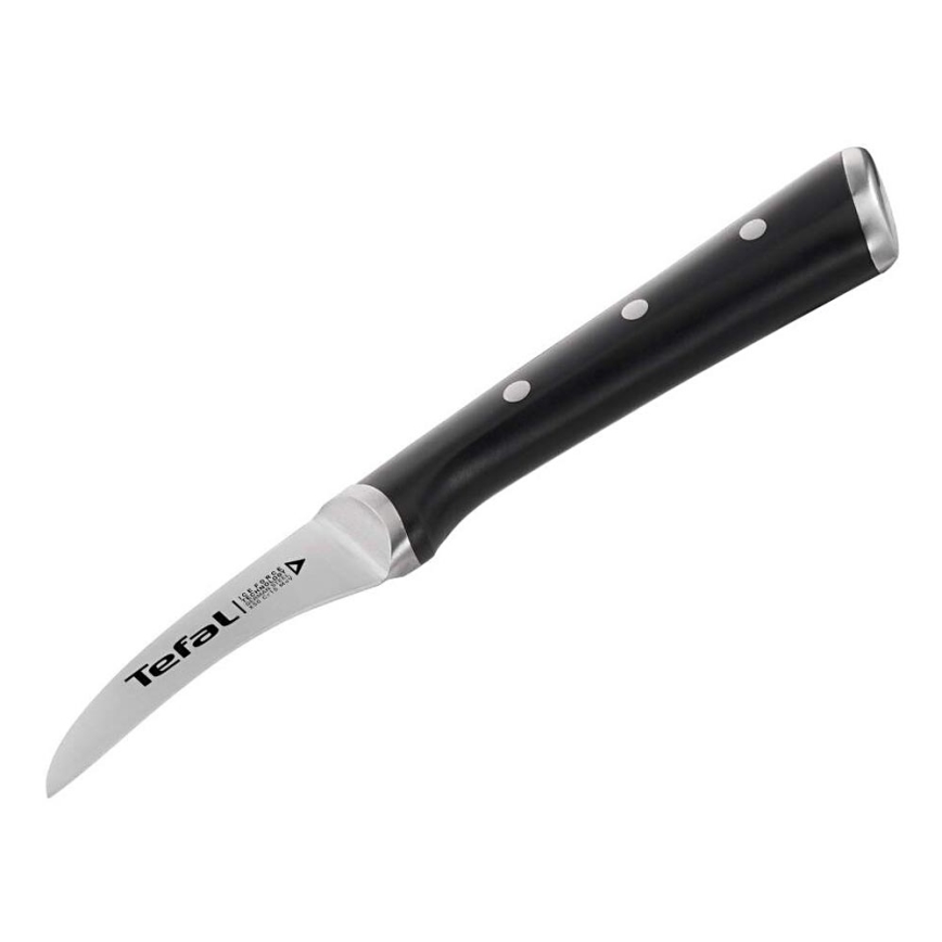 Tefal - Rezbarski nož iz nerjavečega jekla ICE FORCE 7 cm sijajni krom/črna