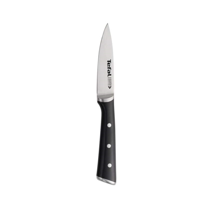 Tefal - Rezbarski nož iz nerjavečega jekla ICE FORCE 9 cm sijajni krom/črna